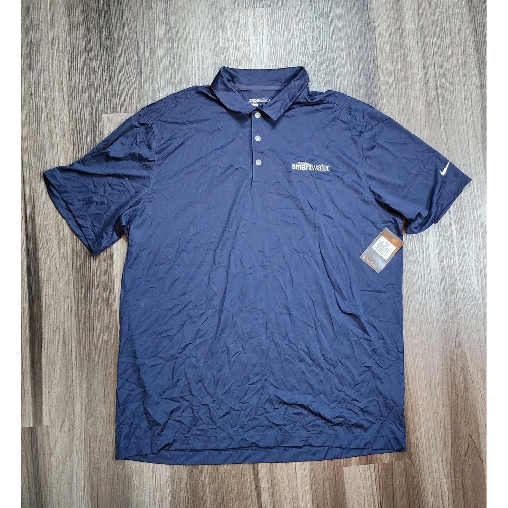 Nike Dri-fit Golf Blue Polo Shirt 637167-459 Black Size 2XL NWT